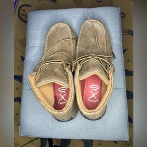 Twisted X bomber leather lace up moccasins